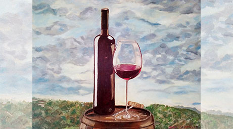 Bottle of red wine